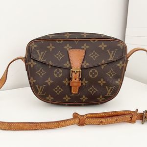 Louis Vuitton Monogram Canvas Leather Jeune Fille PM Crossbody Bag.